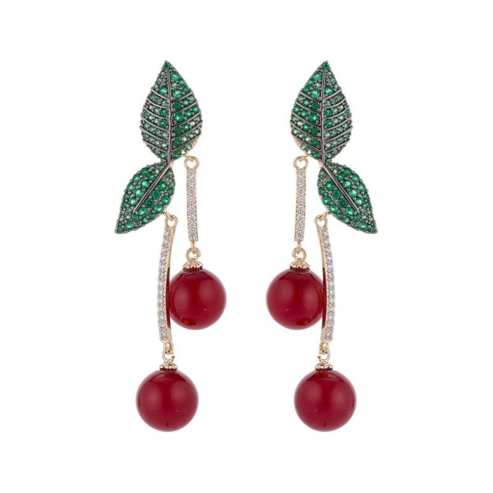 Eye Candy La Luxe Collection Cz Cherry Earrings